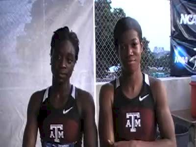 Jeneba Tarmoh and Porscha Lucas Texas A&M 200 qualifiers 2010 NCAA West Region