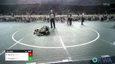 90 lbs Round Of 16 - Sebastian Beverly, Wyandotte Youth Wrestling vs Zayne Chappell, Pryor Tigers