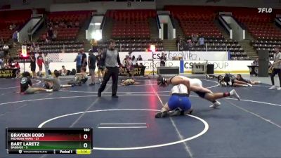 180 lbs Quarterfinals (8 Team) - Bart Laretz, BadBass vs Brayden Bobo, Michigan Mafia