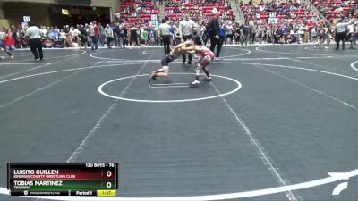 76 lbs Champ. Round 2 - Luisito Guillen, Kingman County Wrestling Club vs Tobias Martinez, Triumph