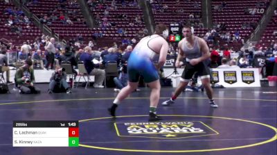 285 lbs Quarterfinal - Calvin Lachman, Quakertown vs Sean Kinney, Nazareth