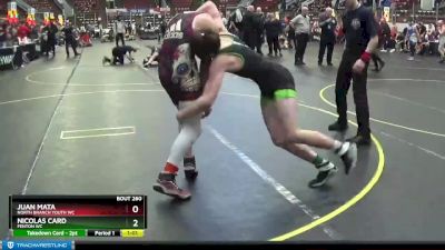 130 lbs Cons. Round 4 - Nicolas Card, Fenton WC vs Juan Mata, North Branch Youth WC