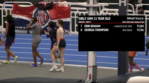 Youth Girls' 60m, Prelims 4 - Age 11