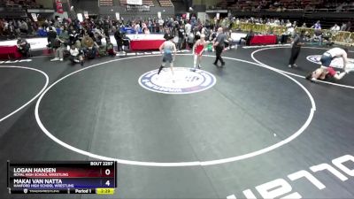 113 lbs Champ. Round 2 - Logan Hansen, Royal High School Wrestling vs Makai Van Natta, Hanford High School Wrestling