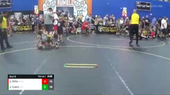 65 lbs Round 3 (6 Team) - Jackson Mills, No Escape Wrestling Academy vs Jace Evers, The Funky Singlets Teal