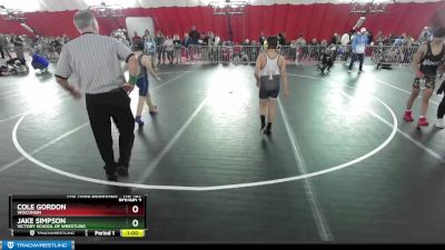 116-127 lbs Round 2 - Cole Gordon, Wisconsin vs Jake Simpson, Victory School Of Wrestling