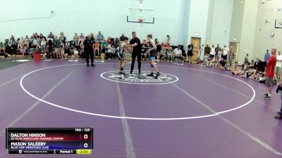 125 lbs Round 1 - Dalton Hinson, KC Elite Wrestling Training Center vs Mason Saleeby, Blue Chip Wrestling Club