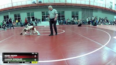 70 lbs 5th Place Match - Henry Riesen, East Noble TUF vs Maddon Gonzalez, New Castle Youth Wrestling Club