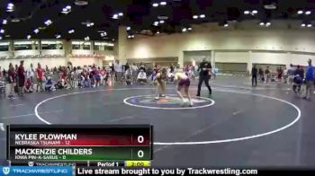 120 lbs Placement (16 Team) - Kylee Plowman, Nebraska Tsunami vs Mackenzie Childers, Iowa Pin-A-Sarus