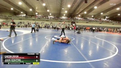 100 lbs Cons. Round 5 - Jason Schutter, Kirksville Wrestling Club-AA vs Carter Pryor, Hillsboro Wrestling Club-AAA