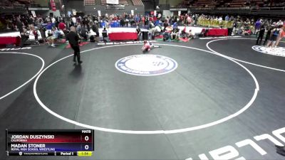 113 lbs Cons. Round 2 - Jordan Duszynski, California vs Madan Stoner, Royal High School Wrestling