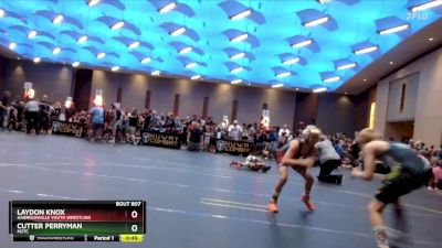 92 lbs Quarterfinal - Laydon Knox, Harrisonville Youth Wrestling vs Cutter Perryman, M2TC