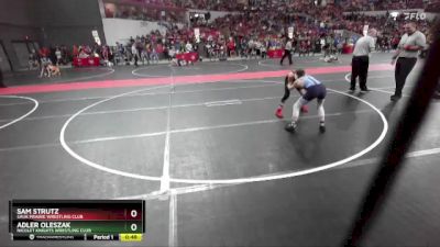 100 lbs Champ. Round 2 - Adler Oleszak, Nicolet Knights Wrestling Club vs Sam Strutz, Sauk Prairie Wrestling Club