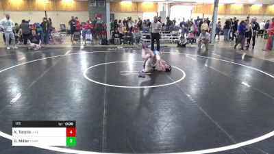 125 lbs Consi Of 4 - Xzavion Tennis, Lykens vs George Miller, Camp Hill