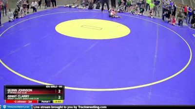 60 lbs Quarterfinal - Quinn Johnson, Hi Desert Mat Club vs Ginny Clarry, Grant County Wrestling Club