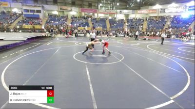 85 lbs Consi Of 16 #1 - Joseph Bajza, Bald Eagle Wrestling vs Demario Galvan Okay, Center Middle School