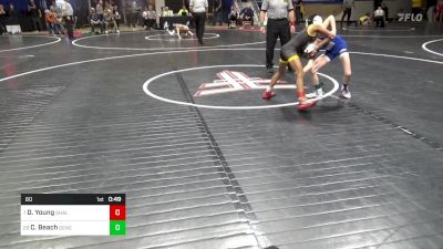 60 lbs Round Of 32 - Dozier Young, Shaler vs Camden Beach, General McLane