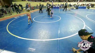 37 lbs Consi Of 8 #1 - Peyton Bas, Topeka Blue Thunder vs Jose Rosas, OKC Saints Wrestling