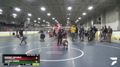 78 lbs Cons. Round 4 - Hayden Harris, Lawton vs Dominic DeCarlo, Hudsonville WC