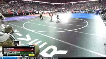 D1-160 lbs Champ. Round 1 - Bennett Weidman, Wisconsin Rapids Lincoln vs Liam Crook, Kaukauna