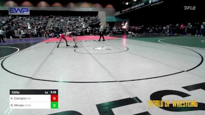 100 lbs Round Of 32 - Kaleb Campos, Sunnyside Ironman Wrestling vs Brody Mcnac, OKWA