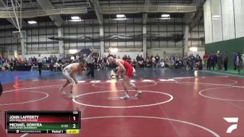 133 lbs Cons. Round 3 - John Lafferty, New England College vs Michael Gonyea, Castleton University