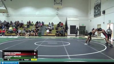 174 lbs Cons. Round 3 - Anthony Hidalgo, Rio Hondo vs Sergio Gutierrez, Santa Ana College