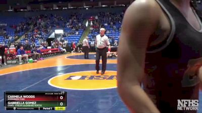 115 lbs Champ. Round 1 - Gabriella Gomez, Carol Stream (Glenbard North) vs Carmela Woods, Evergreen Park