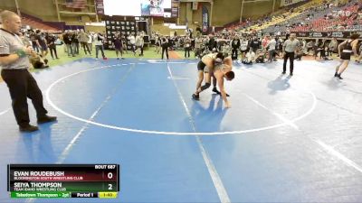 165 lbs Quarterfinal - Evan Roudebush, Bloomington South Wrestling Club vs Seiya Thompson, Team Idaho Wrestling Club