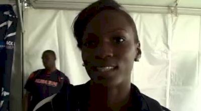 Trisha-Ann Hawthorne UConn after winning her 100 prelim 2010 NCAA Outdoor Champs