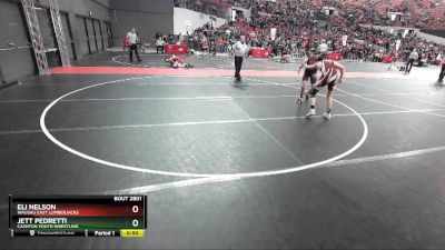 140 lbs Cons. Round 4 - Eli Nelson, Wausau East Lumberjacks vs Jett Pedretti, Cashton Youth Wrestling