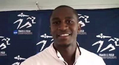 Gerald Phiri and Curtis Mitchell Texas A&M after qualifying for the 200 Final 2010 NCAA Outdoor Champs