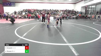 55 lbs Quarterfinal - Tanner Swopes, Newkirk Takedown Club vs Juliette Rosas 2, OKC Saints Wrestling