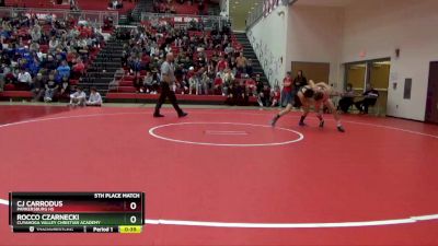 113 lbs 5th Place Match - Rocco Czarnecki, Cuyahoga Valley Christian Academy vs CJ Carrodus, Parkersburg HS
