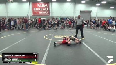 49 lbs Cons. Semi - Brandon Kavanaugh, Williamsburg Wrestling Club vs Gideon Drane, Great Neck Wrestling Club