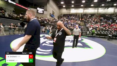 144 lbs Cons. Round 3 - Nick Orchard, Farmington vs Jacob Ireland, Layton