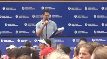 pre-race introduction on stage before NYRR mini