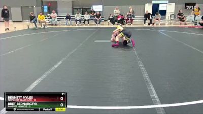 84 lbs Round 1 (10 Team) - Bennett Myles, Terps East Coast Elite vs Bret Bednarczyk, Hanover Hawkeye