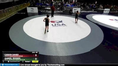 87 lbs Quarterfinal - Carson Davies, Sunkist Kids/Monster Garage vs Gabriel Regnier, Socal Grappling Wrestling Club