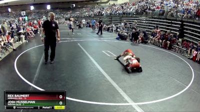 70 lbs Semis & 1st Wrestleback (8 Team) - Rex Baumert, Nebraska Red vs Josh Musselman, Indiana Blue