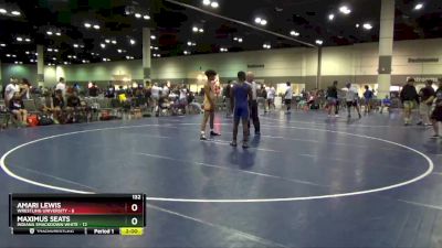 132 lbs Round 3 (10 Team) - Amari Lewis, Wrestling University vs Maximus Seats, Indiana Smackdown White