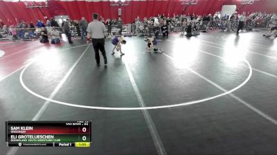 84 lbs Champ. Round 1 - Eli Grotelueschen, Dodgeland Youth Wrestling Club vs Sam Klein, Wisconsin