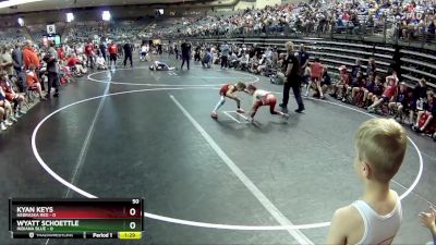 50 lbs Semis & 1st Wrestleback (8 Team) - Kyan Keys, Nebraska Red vs Wyatt Schoettle, Indiana Blue