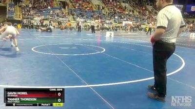 120 lbs Cons. Semi - Gavin Morel, Dickinson vs Tanner Thoreson, West Fargo