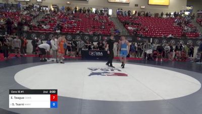 80 kg Cons 16 #1 - Ethan Teague, Cowboy Wrestling Club vs Salah Tsarni, Maryland