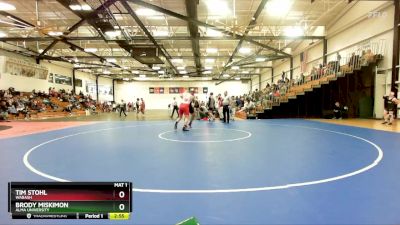 285 lbs Cons. Round 3 - Tim Stohl, Wabash vs Brody Miskimon, Alma University