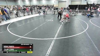 70 lbs Cons. Round 4 - Noah Yakich, Black Fox Wrestling Academy vs Tyler Lyden, Pinnacle Wrestling Club