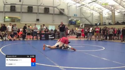 92 kg Consi Of 8 #1 - William Feldkamp, Northern Illinois RTC vs Tyler Love, Cavalier Wrestling Club