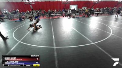 113 lbs Quarterfinal - Aidan Aure, Menomonie Wrestling Club vs Lukas Orloff, Sarbacker Wrestling Academy