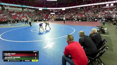 D1-165 lbs Quarterfinal - Jackson Hughes, Onalaska/Luther vs Caleb Cady, Pewaukee